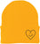 Heart Smiley Face Love Embroidered Beanie | Knit Warm Skull Cap Acrylic Hat Cute Gift for Boyfriend, Girlfriend & Loved Ones