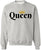 Queen Crown Printed Sweatshirt Royal Gift Valentines Day Girlfriend Cotton Blend Crewneck Pullover