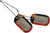 US Military Dog Tag Set - ID Matte Metal ID Dog Tags Necklace Complete Set with 2 Chains and 2 Silencers