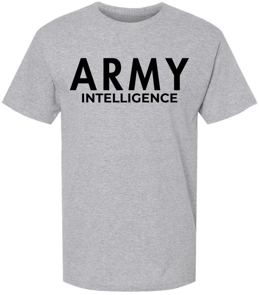Army Intelligence T-Shirt | U.S. Military Intelligence Team Tee | Short Sleeve Gym & Fitness Athletic PT Shirt