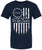 We The People 1776 USA Flag T-Shirt - Long Center Print American Distressed US Flags Patriots Tee Shirt