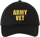 Army Vet Embroidered Dad Hat Unstructured USA Army Military Veteran Adjustable Unisex Baeball Hat