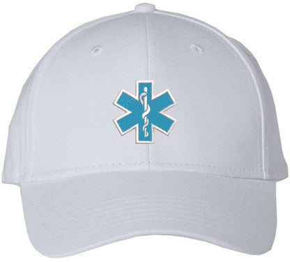 EMS EMT Emergency Medical Star of Life Embroidered Adjustable 100% Cotton Unisex Baseball Cap Hat