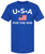 USA for the Win Printed T-Shirt | American Flag Graphic Tee Patriotic 4th of July USA Unisex 100% Cotton Shirt