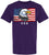USA Eagle Flag Printed T-Shirt Patriotic American Bald Eagle Graphic 4th of July Cotton Tee