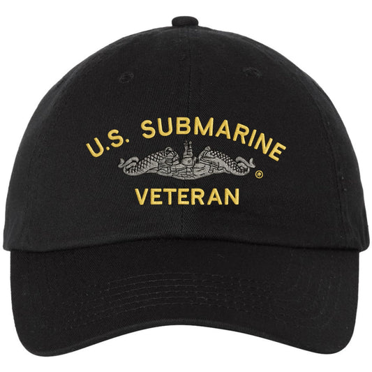 U.S. Submarine Veteran Embroidered Dad Hat | USA Military Navy patriotic Veteran Adjustable baseball Cap