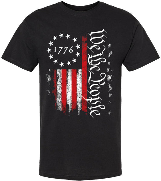 We the People 1776 USA Flag T-Shirt | Independence Freedom Patriotic US American Short Sleeve Tee