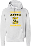 Green Bay All Day Hooded Sweatshirt | Wisconsin Football Fan Hoodie Comfortable Game Day Pullover