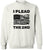 I Plead The 2nd USA Wavy Flag Printed Sweatshirt | US Distressed Patriotic 2A Support Pullover Crewneck, White - XL