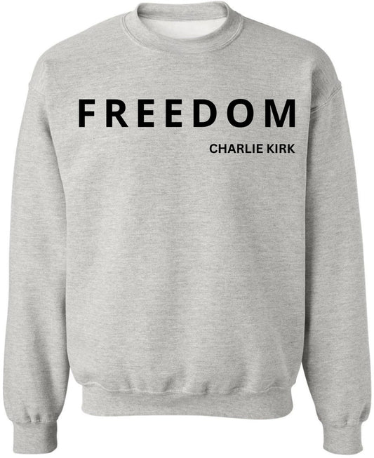 Freedom Crewneck Sweatshirt | Charlie Kirk Inspired Last Moment Patriotic Sweatshirt Pullover for Men & Women