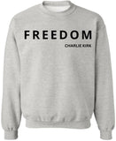 Freedom Crewneck Sweatshirt | Charlie Kirk Inspired Last Moment Patriotic Sweatshirt Pullover for Men & Women