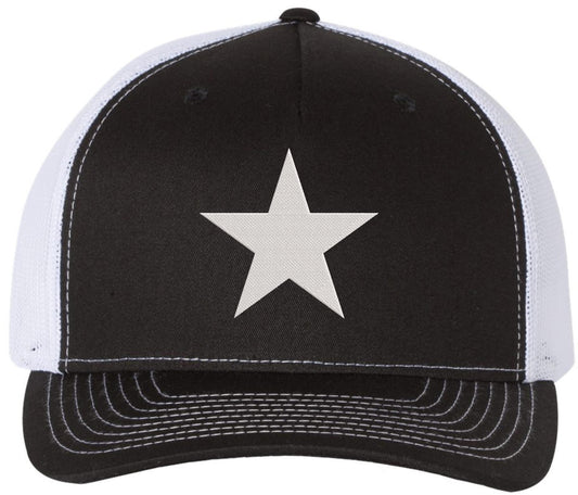 Star Embroidered Trucker Cap Patriotic Streetwear Mesh Back Baseball Hat