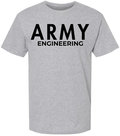 Army Engineering T-Shirt | US Engineer Corps Graphic Short Sleeve Tee | Army Corps of Engineers Crewneck Shirt
