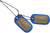 US Military Dog Tag Set - ID Matte Metal ID Dog Tags Necklace Complete Set with 2 Chains and 2 Silencers