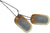 US Military Dog Tag Set - ID Matte Metal ID Dog Tags Necklace Complete Set with 2 Chains and 2 Silencers