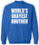 World’s Okayest Brother Printed Sweatshirt Funny Sarcastic Humor Cotton Blend Pullover