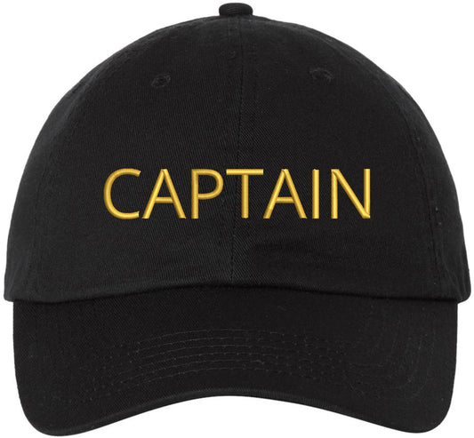 Captain Embroidered Baseball Cap | 100% Cotton Adjustable Outdoor & Casual Wear Dad Hat for Men & Women