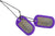 US Military Dog Tag Set - ID Matte Metal ID Dog Tags Necklace Complete Set with 2 Chains and 2 Silencers