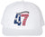 47 USA Flag Hair Top Embroidered Trucker Hat | Support President American Mesh Snapback Unisex Cap