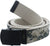 ARMYU Military Web Belt Reversible Cotton Canvas Army Camo & Solid Belts with Black Buckle 54