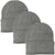 3 Pack Acrylic Beanie Watch Caps, Warm Knit Skull Cap for Men & Women, Blanks Soft Winter Hats