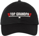 Top Grandpa Embroidered Dad Hat | Funny Graphic 100% Cotton Father's Day Birthday Gift Unisex Baseball Cap