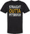 Straight Outta City Printed T Shirt Hometown Pride Urban Streetwear Football Fan Tee 100% Cotton