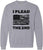 I Plead The 2nd USA Wavy Flag Printed Sweatshirt | US Distressed Patriotic 2A Support Pullover Crewneck, Sport Grey - M