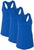 Jersey Racerback Tank Top Set | Relaxed Fit Athletic Running Yoga Tanks Tops, Womens, 3 Pack