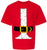 Santa Claus Costume Graphic T-Shirt | Printed Santas Belt & Fur Jacket Tee | Funny Christmas Holiday Party Top (Youth)
