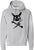 Electric Bunny Skull Graphic Hoodie Edgy Anime Style Streetwear Pullover Sweatshirt Polycotton Fleece