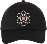 Atom Symbol Embroidered Dad Hat | Science Physics Chemistry Geek Baseball Cap for Scientists