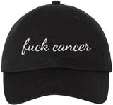 Fuck Cancer Embroidered Baseball Cap | Anti-Cancer Awareness Cotton Dad Hat Support Cancer Fighters & Survivors
