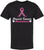 Breast Cancer Awareness Heart Love Ribbon T-Shirt | Crewneck Short Sleeve Unisex Tee, Black