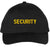 SECURITY Lightweight Twill Snapback Cap Structured Uniform Guard Agent Adjustable Hat