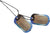 US Military Dog Tag Set - ID Matte Metal ID Dog Tags Necklace Complete Set with 2 Chains and 2 Silencers