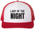 Lady Of The Night Embroidered Trucker Hat Streetwear Baseball Cap for Nightlife Parties