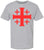 Jerusalem Cross T-Shirt | Christian Crusader Holy Land Symbol Religious Faith Short Sleeve Tee Shirt for Men & Women