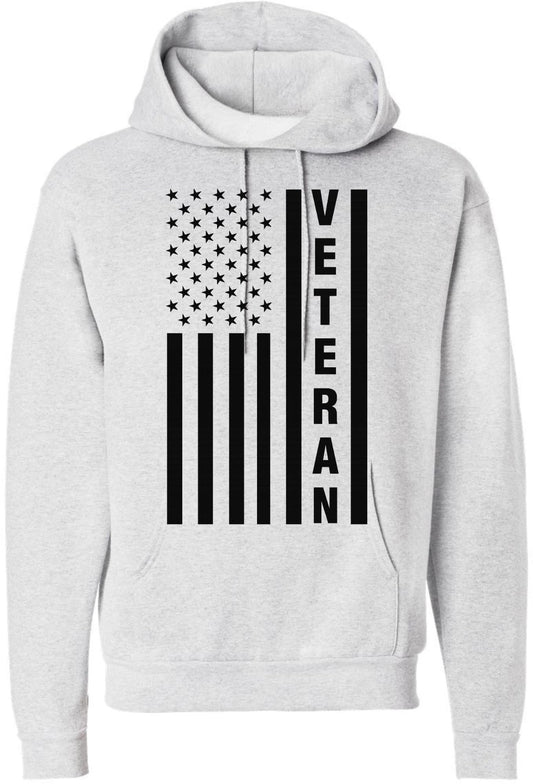 USA Flag Veteran Printed Hooded Sweatshirt | American US Army Vet Patriotic Warm Hoodie