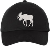 Moose Embroidered Baseball Cap | Maine Wildlife Outdoor Adjustable 100% Cotton Dad Hat for Men & Women
