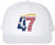 47 USA Flag Hair Top Embroidered Trucker Hat | Support President American Mesh Snapback Unisex Cap