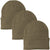 3 Pack Acrylic Beanie Watch Caps, Warm Knit Skull Cap for Men & Women, Blanks Soft Winter Hats