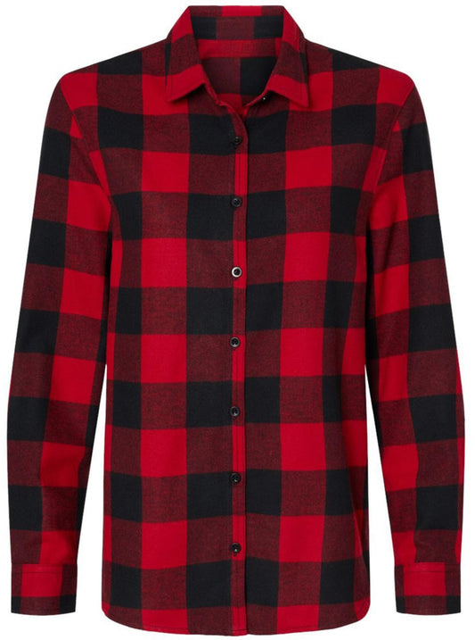 Women’s Boyfriend Oversized Flannel Shirt, Ultra Soft Modern Fit Bufflao Plaid Button Up Top