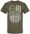 We The People 1776 USA Flag T-Shirt - Long Center Print American Distressed US Flags Patriots Tee Shirt