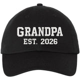 GRANDPA EST. 2026 New Grandpa Hat Fun Gift Embroidered Dad Hat Cotton Cap