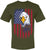 USA Flag Eagle Printed T-Shirt | 4th of July Patriotic American Independence Memorial Day Freedom Tee Shirt