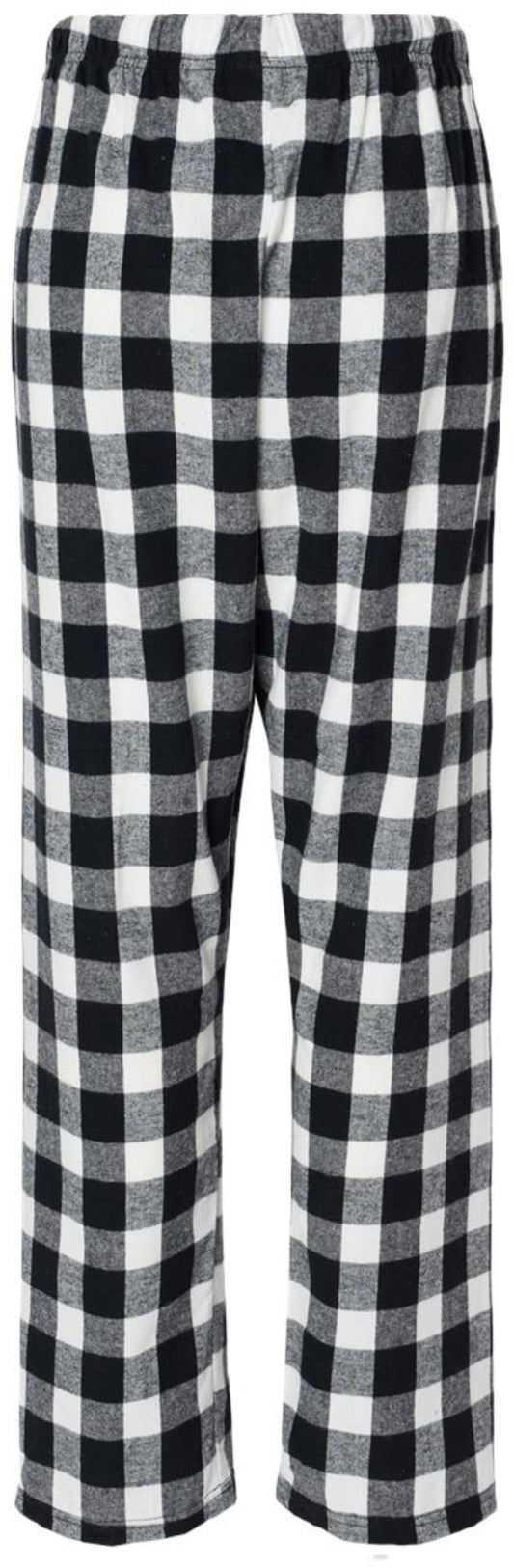Women’s Flannel Lounge Pants, Buffalo Plaid Pajamas, Relaxed Fit with Drawstring Closure