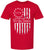 We The People 1776 USA Flag T-Shirt - Long Center Print American Distressed US Flags Patriots Tee Shirt
