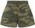 Women's Fleece Lined Sweat Shorts Lightweight Wave Wash Classic Fit with Elastic Waistband, Lounge Short