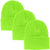 3 Pack Acrylic Beanie Watch Caps, Warm Knit Skull Cap for Men & Women, Blanks Soft Winter Hats